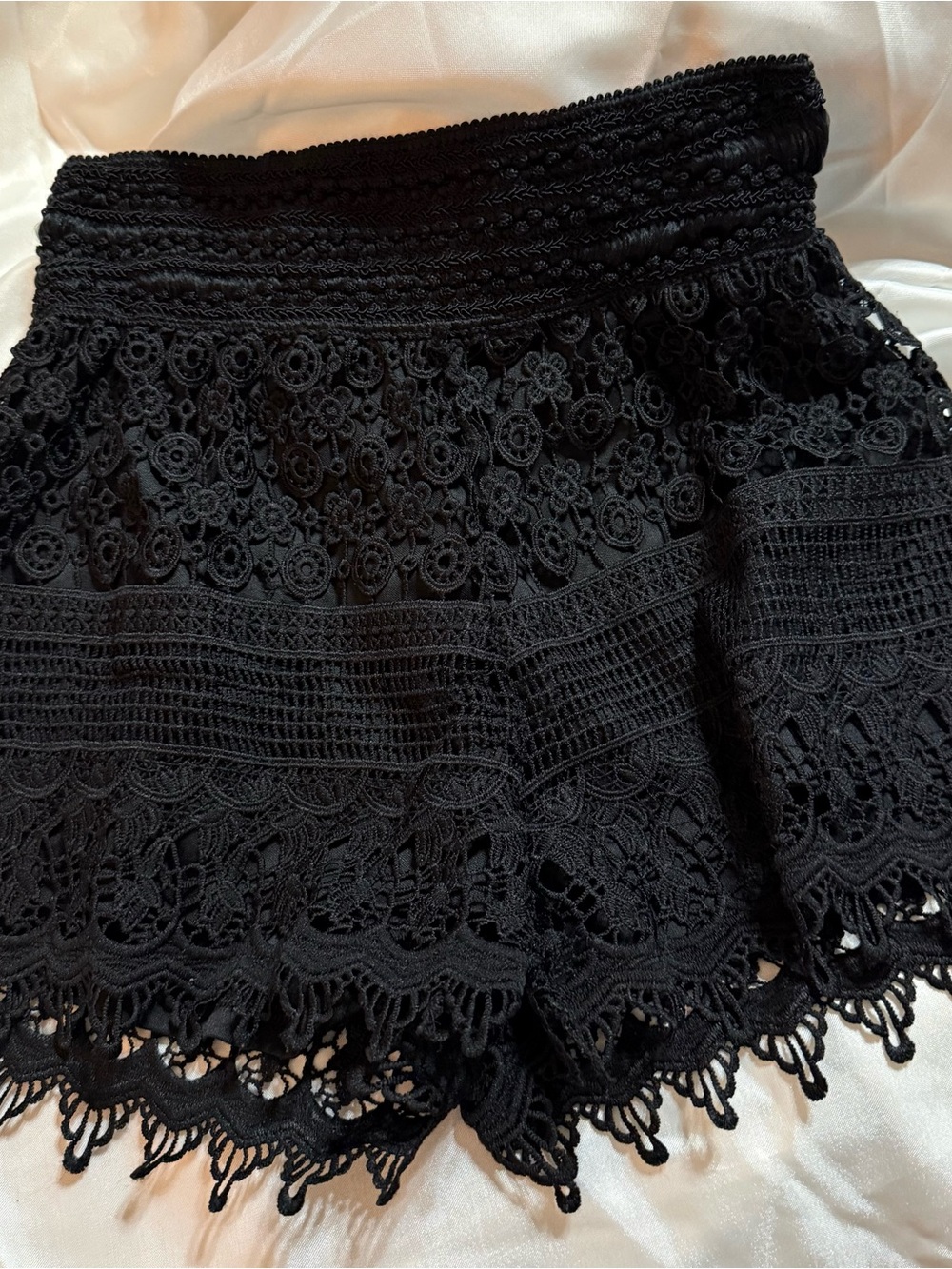 High Waist Black Lace Women’s Shorts